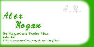 alex mogan business card