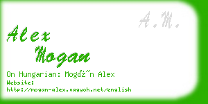 alex mogan business card